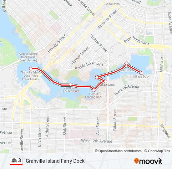 3 Ferry Line Map