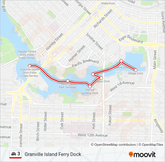 3 Ferry Line Map