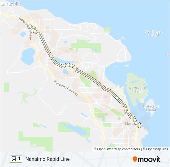 1 Bus Line Map