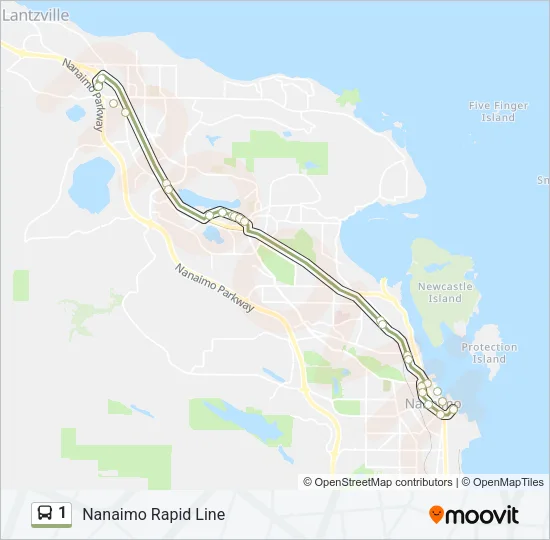 1 Bus Line Map