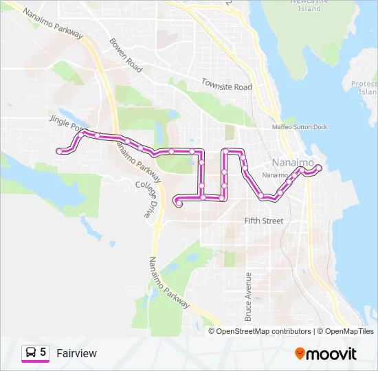 5 Bus Line Map