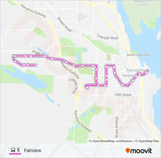 5 Bus Line Map