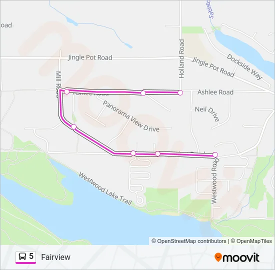 5 Bus Line Map