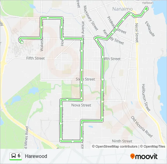 6 Bus Line Map