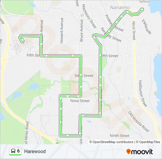6 Bus Line Map