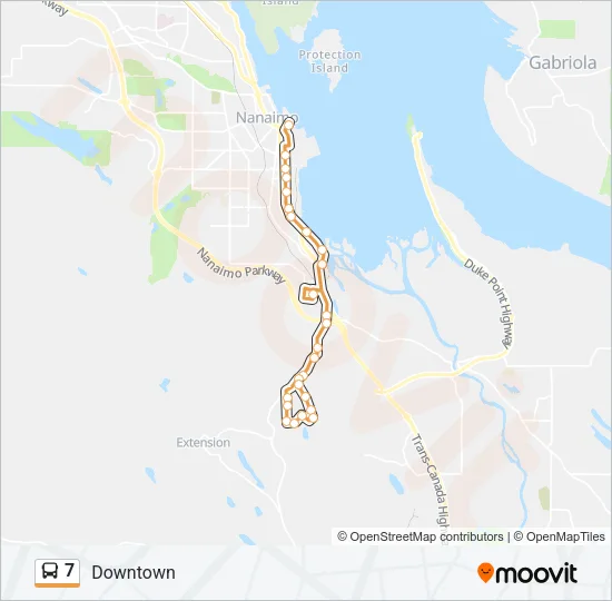 7 Bus Line Map