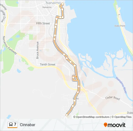 7 Bus Line Map