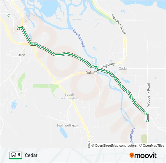 8 Bus Line Map