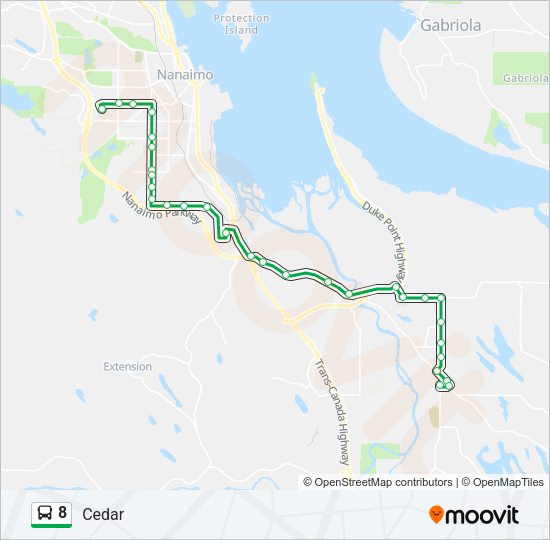 8 Bus Line Map