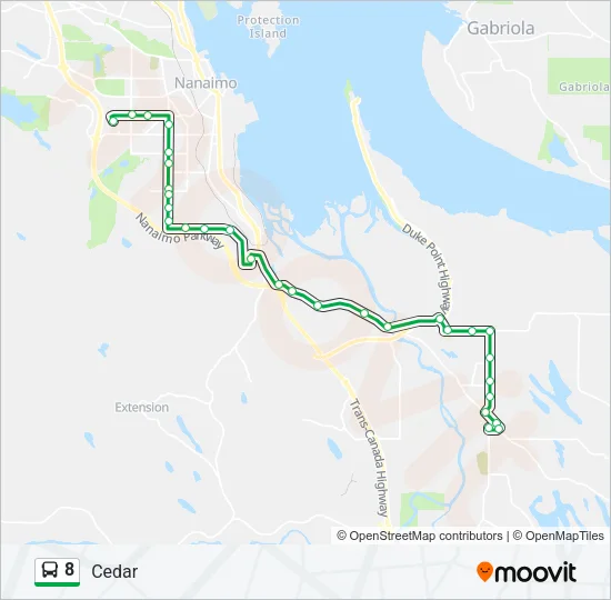 8 Bus Line Map