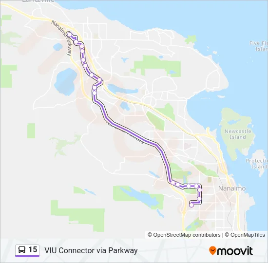 15 Bus Line Map