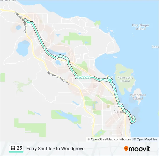 25 Bus Line Map