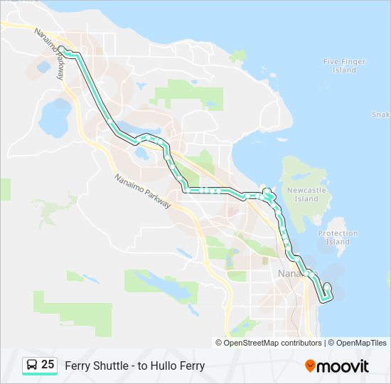 25 Bus Line Map