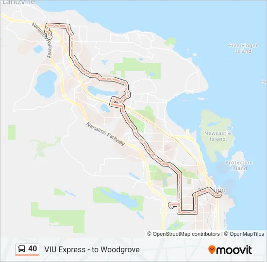 40 Bus Line Map