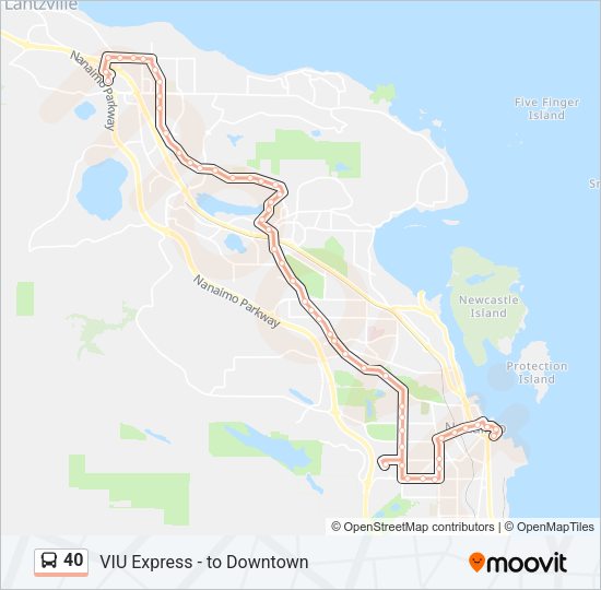 40 Bus Line Map
