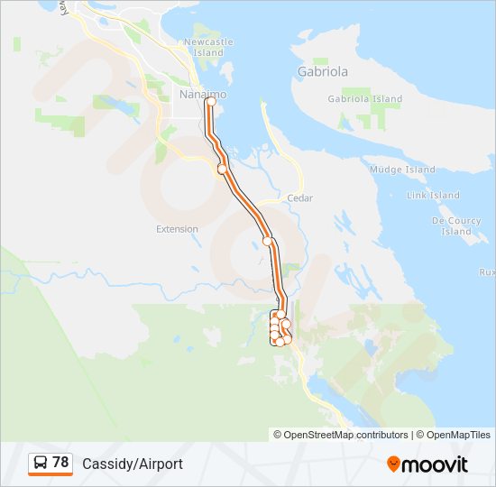 78 Bus Line Map