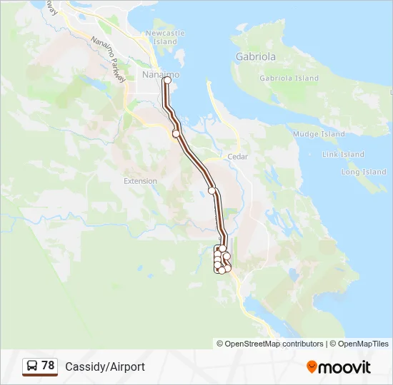 ルート 78 Route: Schedules, Stops & Maps - YCD Airport - via Cassidy