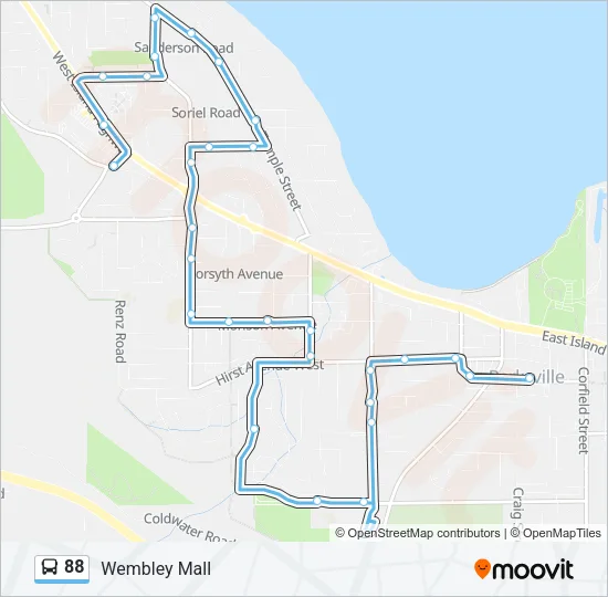88 Bus Line Map