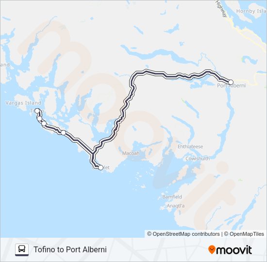 TOFINO BUS Bus Line Map