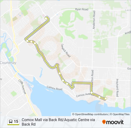 15 Bus Line Map