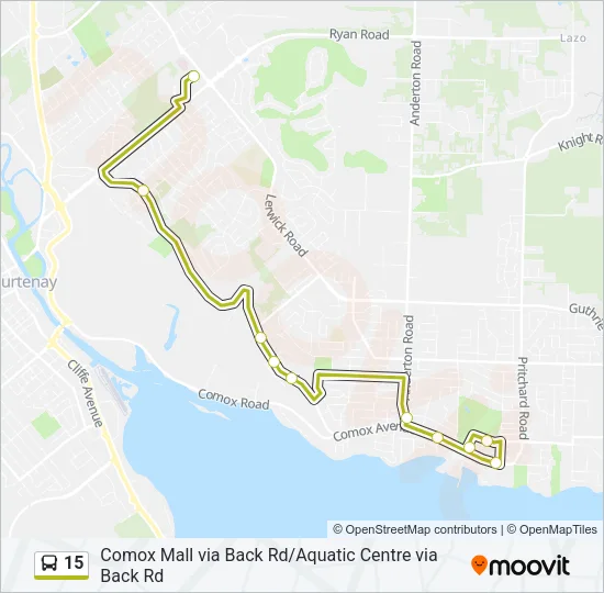 15 Bus Line Map