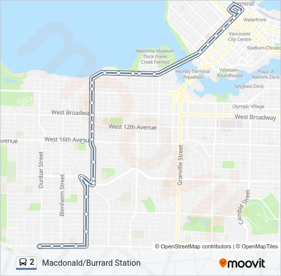 2 Bus Line Map