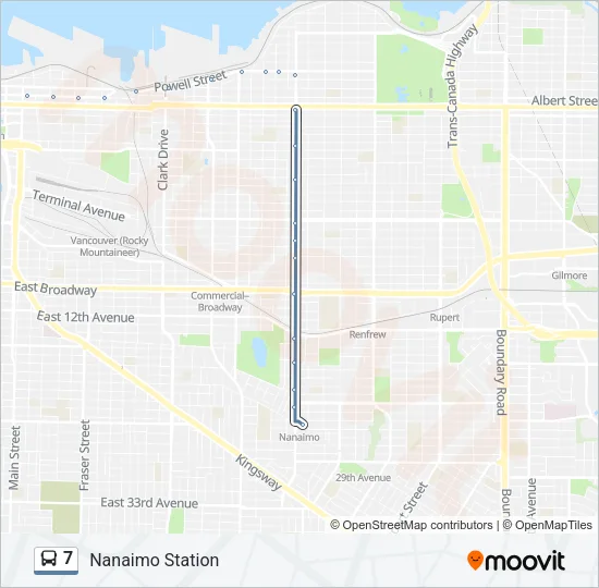 7 Bus Line Map