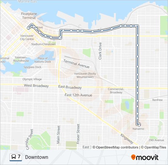 7 Bus Line Map
