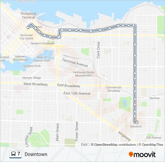 7 Bus Line Map