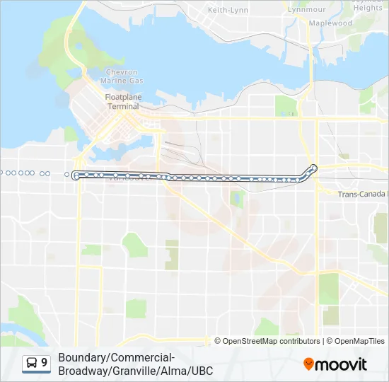 9 Bus Line Map