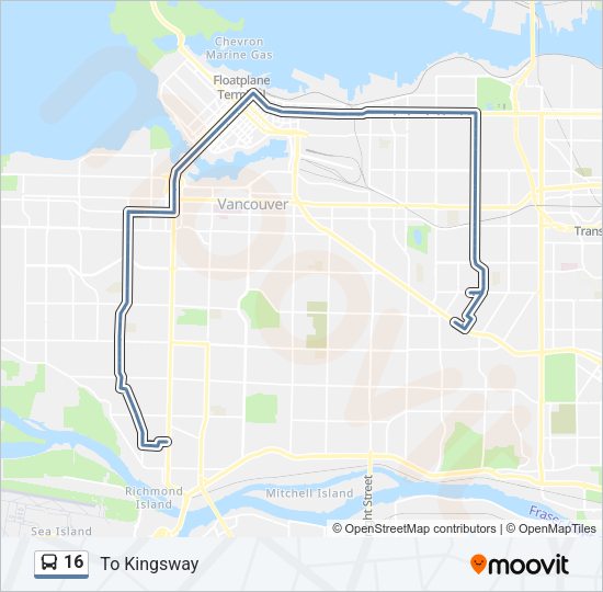 16 Bus Line Map