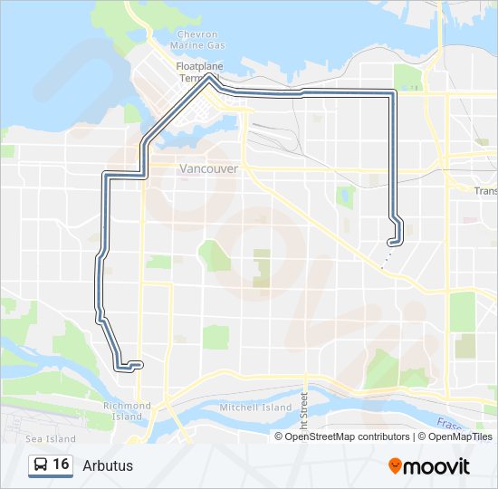 16 Bus Line Map