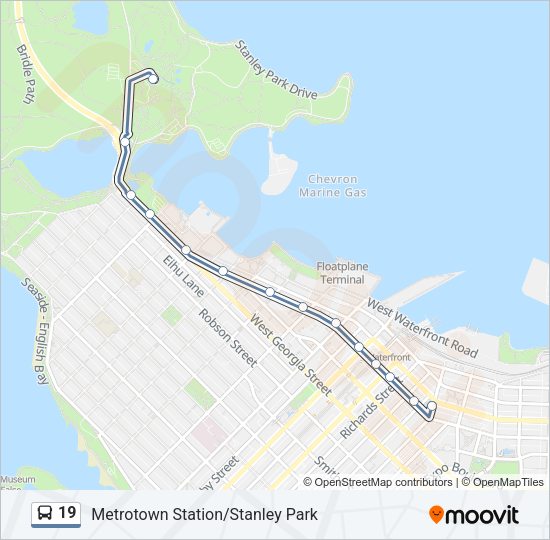 19 Bus Line Map