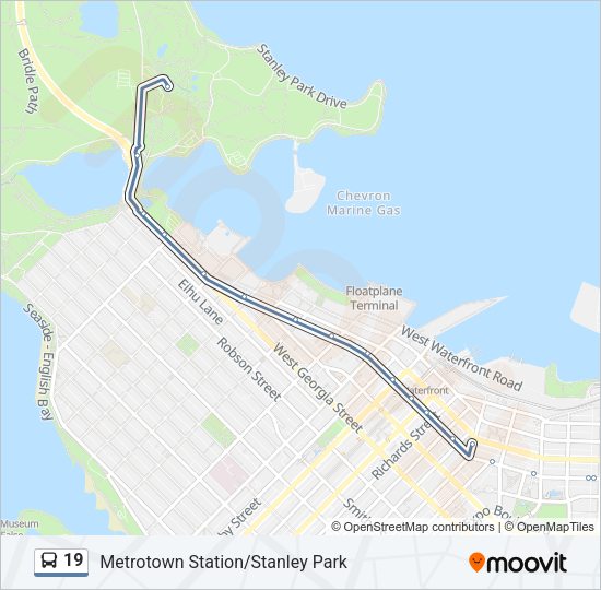 19 Bus Line Map