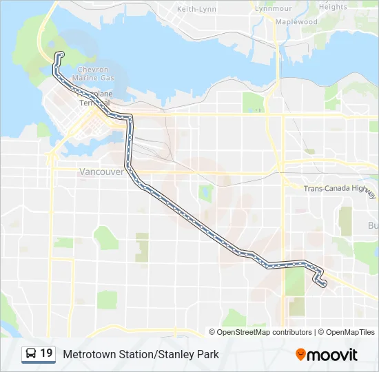 19 Bus Line Map
