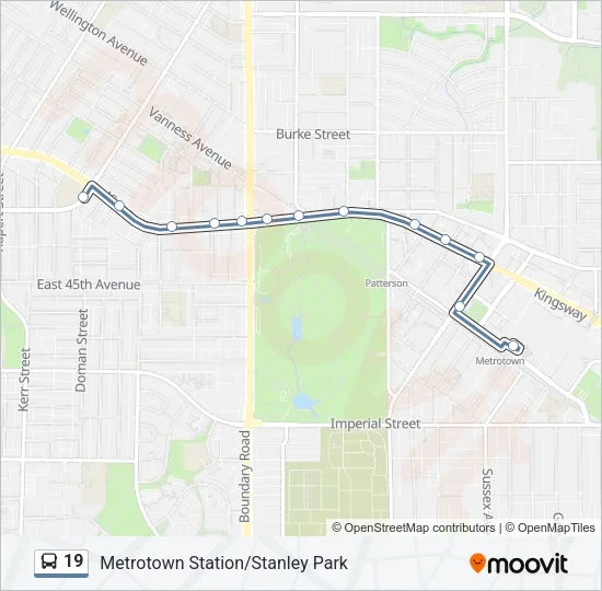 19 Bus Line Map