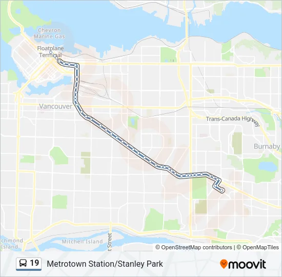 19 Bus Line Map