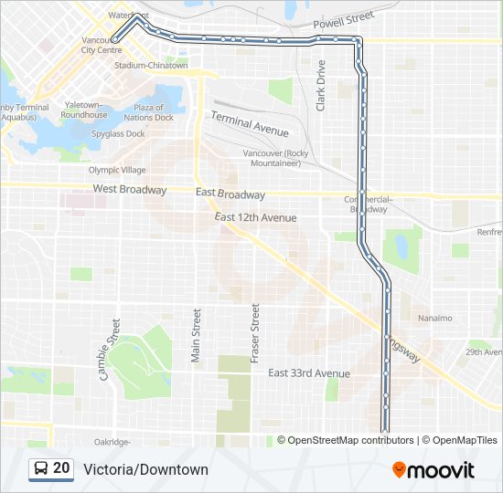 20 Bus Line Map