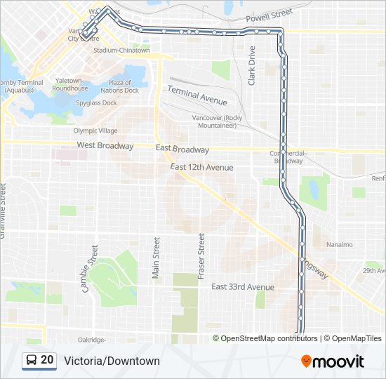 20 Bus Line Map