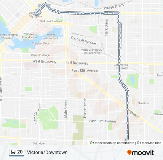 20 Bus Line Map