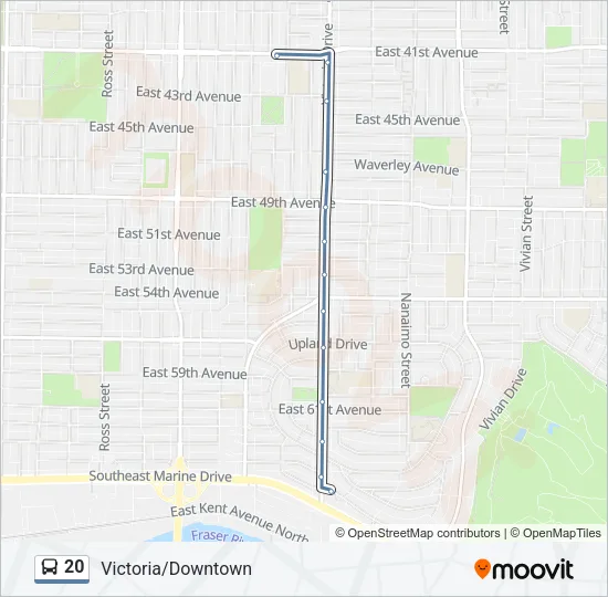 20 Bus Line Map