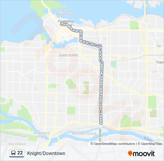 22 Bus Line Map