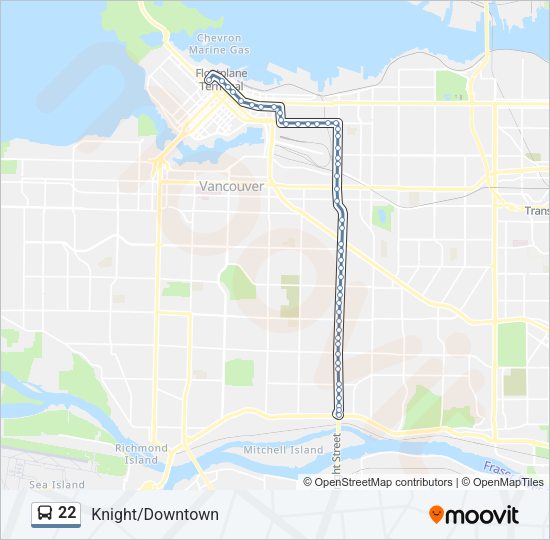 22 bus Line Map