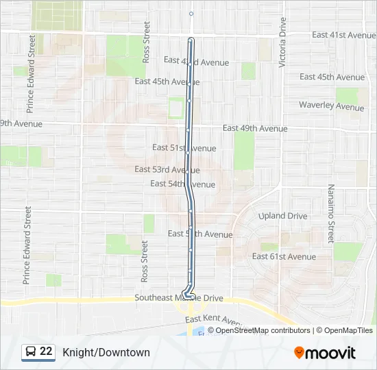 22 Bus Line Map