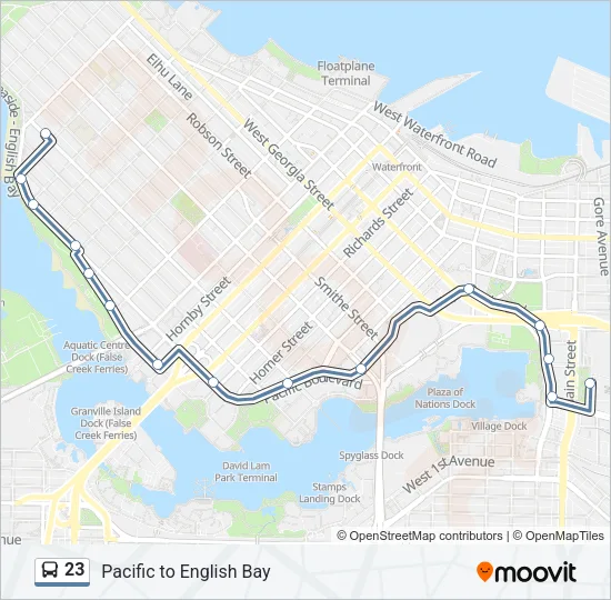 23 Bus Line Map