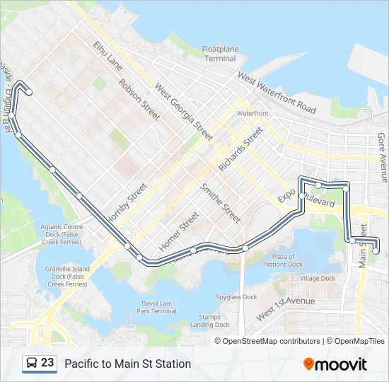 23 Bus Line Map