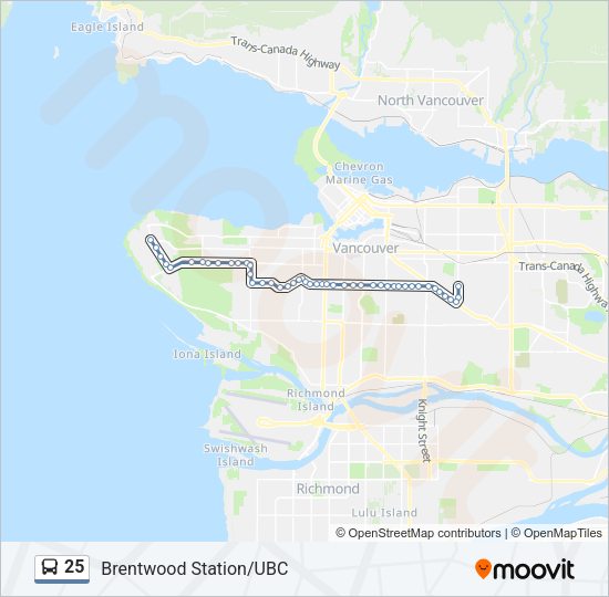 25 Bus Line Map