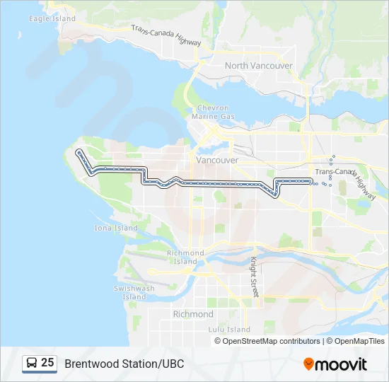 25 Bus Line Map