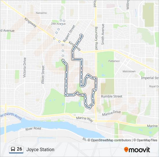 26 Bus Line Map