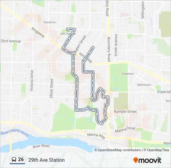 26 Bus Line Map